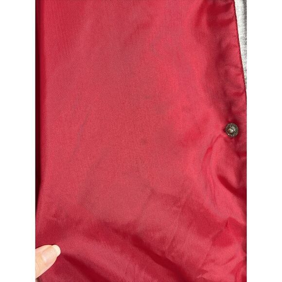 VTG DUNLOP RED QUILTED BOMBER JACKET GRAY FLEECE TRIM HOODED FULL ZIP XXL WARM - Picture 5 of 15